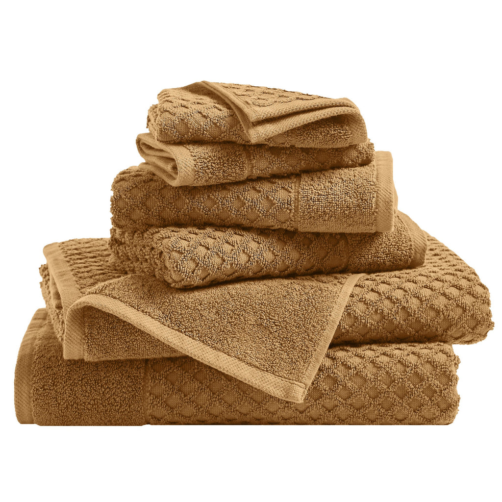 Grayson Cotton Diamond Waffle Weave Bath Towel Set