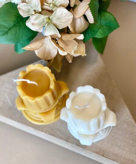 Romano Pillar Sculpture Candle - Elegant Soy Wax Home Decor