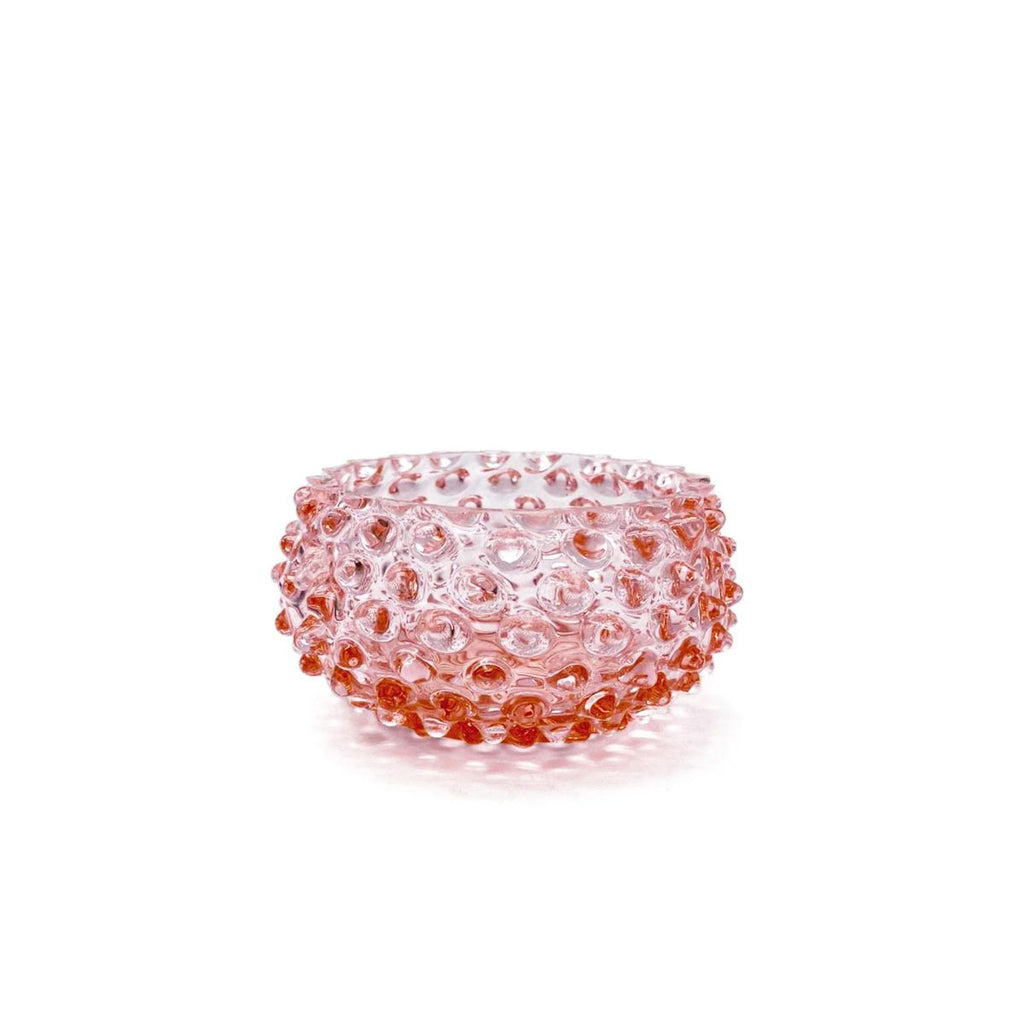 Hobnail Glass Bowl in Rose Bronze – Small
