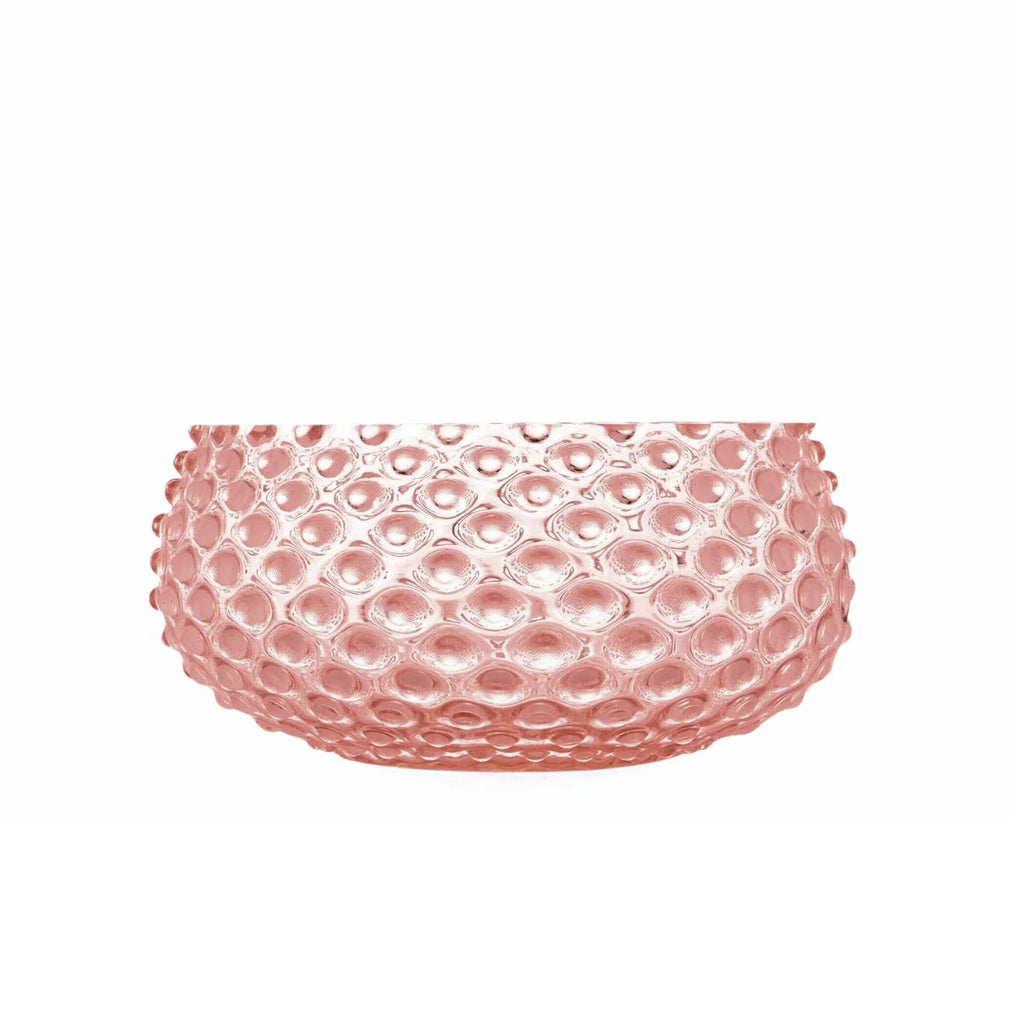 Hobnail Glass Bowl in Rose Bronze – Large