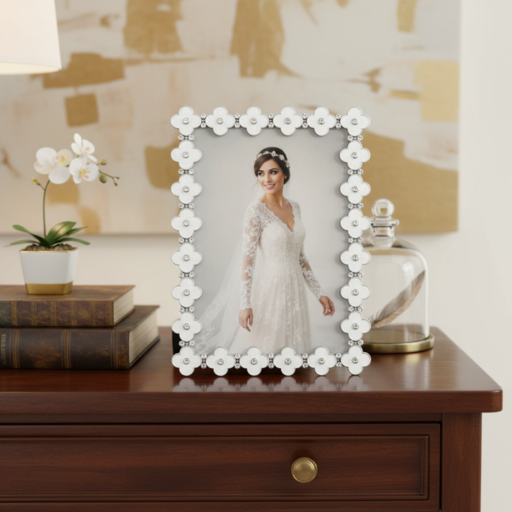 Enamel Clover Picture Frame