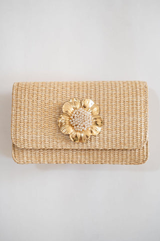 Ruby Straw Clutch