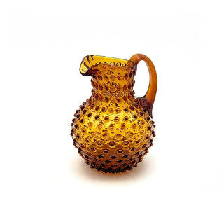 Hobnail Glass Creamer Jug in Saffron Light – 1 Liter