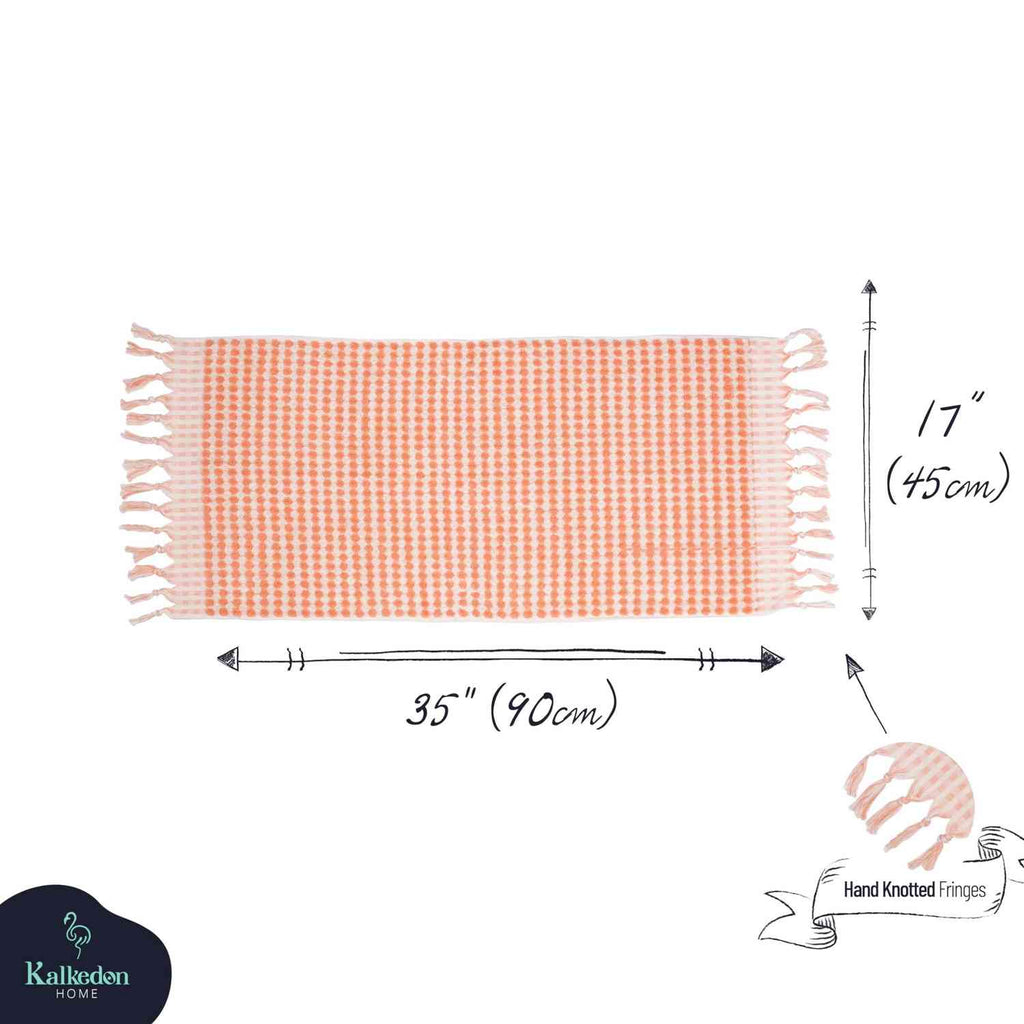 Pom Pom Hand Towel | Organic Turkish Cotton Plush Jacquard Towel