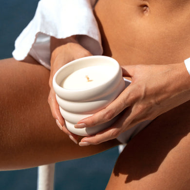 Vegan Soy Wax Candle in Reusable Ceramic Vessel