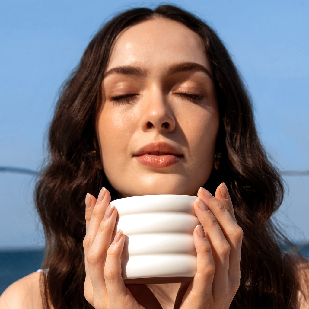 Vegan Soy Wax Candle in Reusable Ceramic Vessel