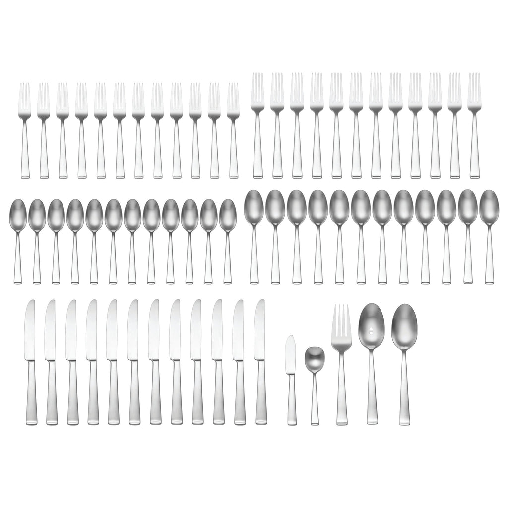 Oneida Lewin Satin 65-Piece Flatware Set, 18/10 stainless steel (view 2)