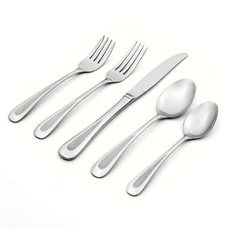 Oneida Satin Sand Dune 45-Piece Flatware Set, 18/0 stainless steel