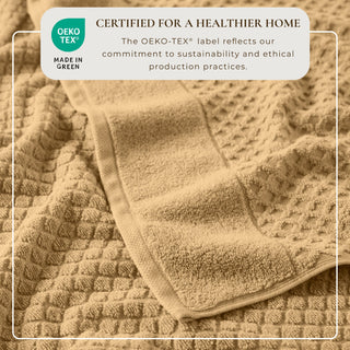 Grayson Cotton Diamond Waffle Weave Bath Towel Set