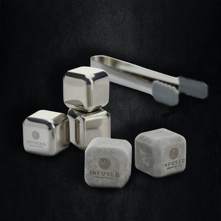 Silver Chilling Stones-Whiskey Lover's Gift