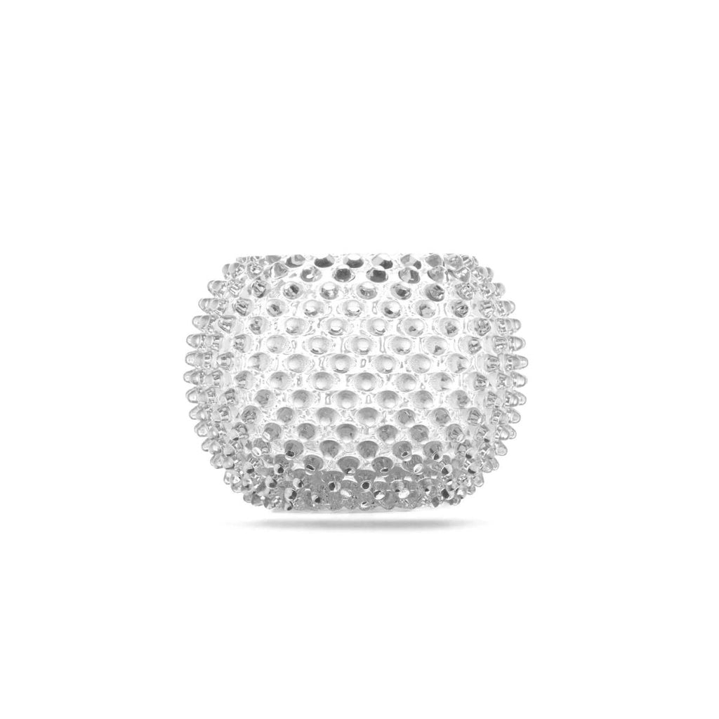 Hobnail Glass Vase in Smokey Quartz – Large