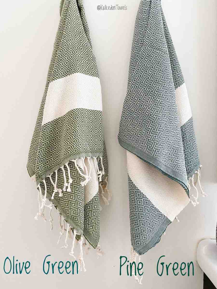 Diamond Hand Towel | Oversized Cotton Diamond Weave Towel