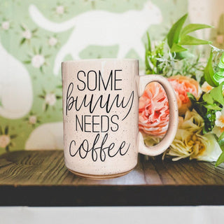 Hippity Hoppity Give Me Coffee Mug – Speckled Easter Bunny Ceramic Mug (16.23 oz)