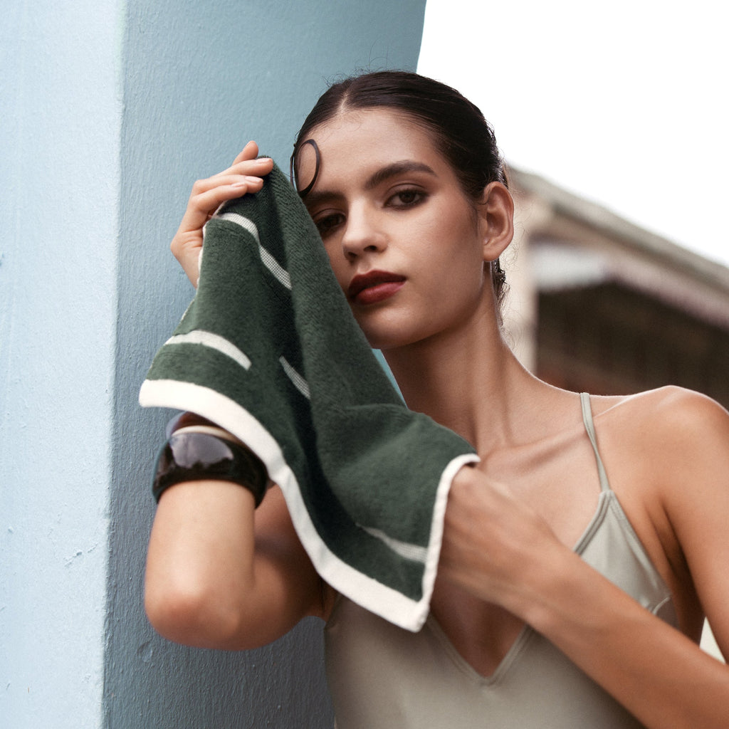 Sorrel Geometric Australian Cotton Towels