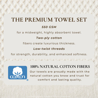 Grayson Cotton Diamond Waffle Weave Bath Towel Set