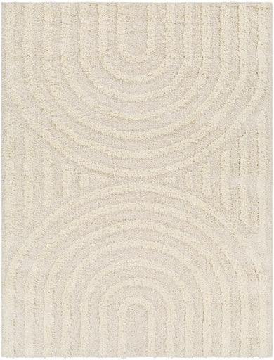 Arnel Cream Area Rug – Contemporary Light Neutral Floor Carpet