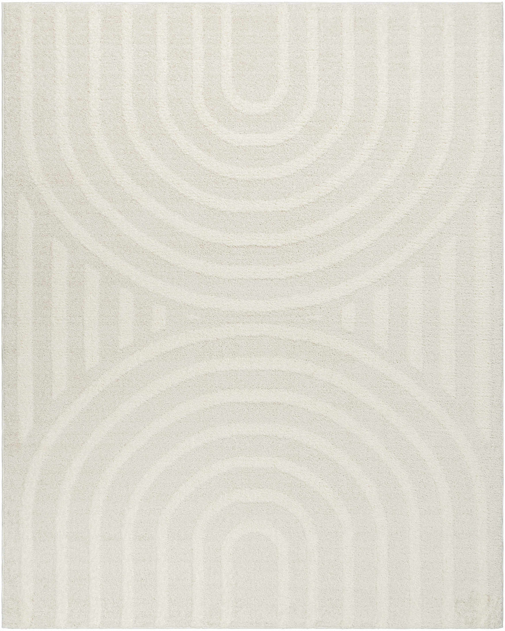 Arnel Cream Area Rug – Contemporary Light Neutral Floor Carpet
