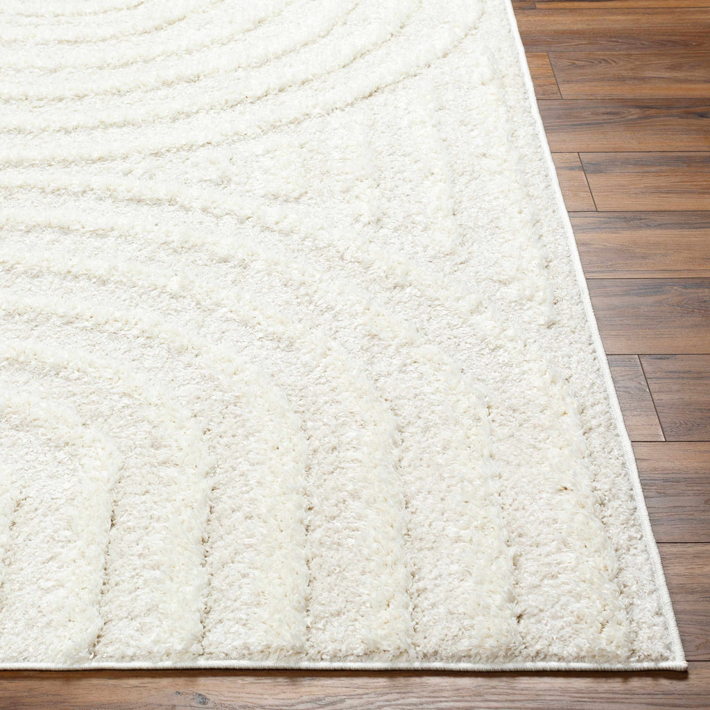 Arnel Cream Area Rug – Contemporary Light Neutral Floor Carpet