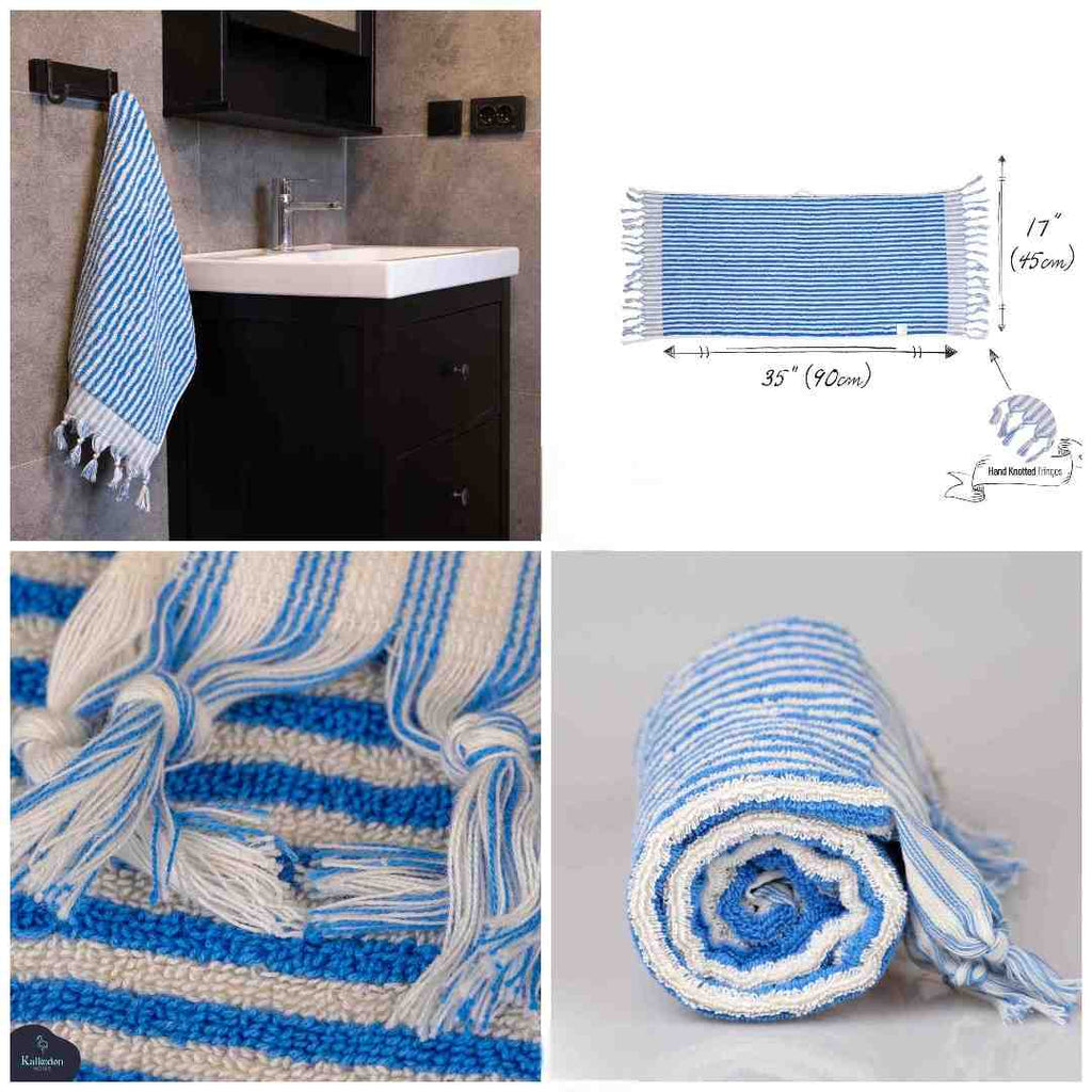 Striped Hand Towel | Organic Cotton Plush & Absorbent