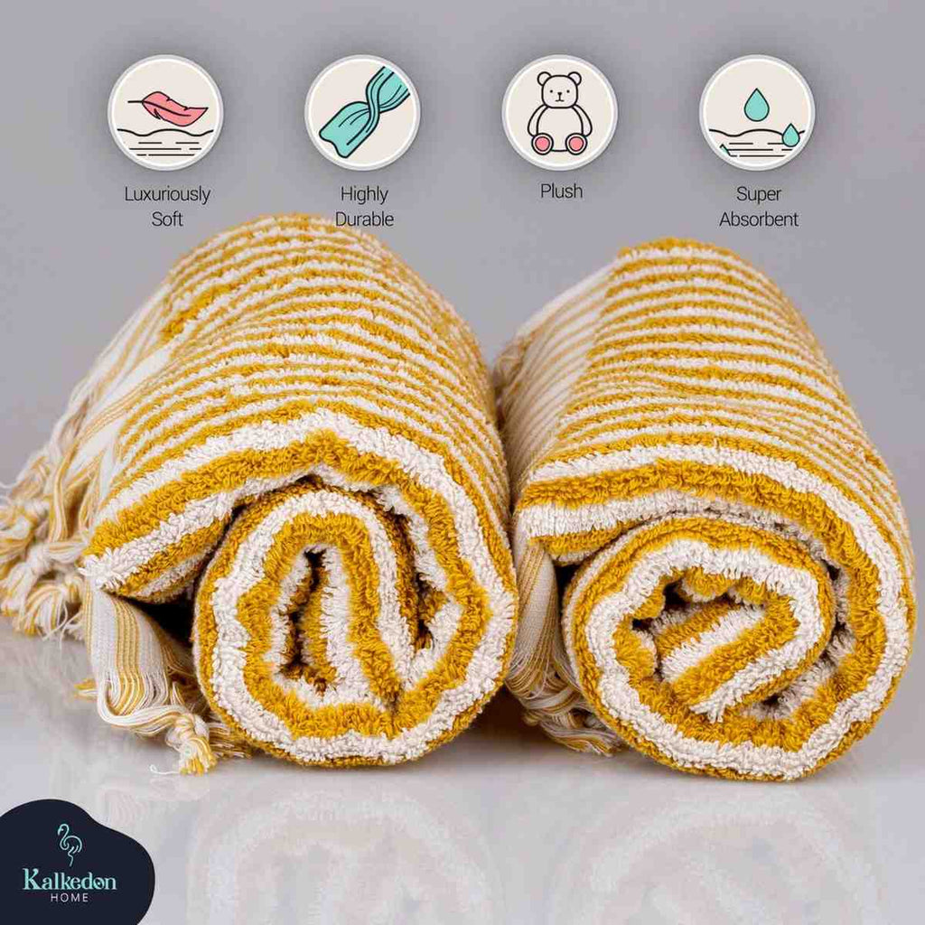 Striped Hand Towel | Organic Cotton Plush & Absorbent
