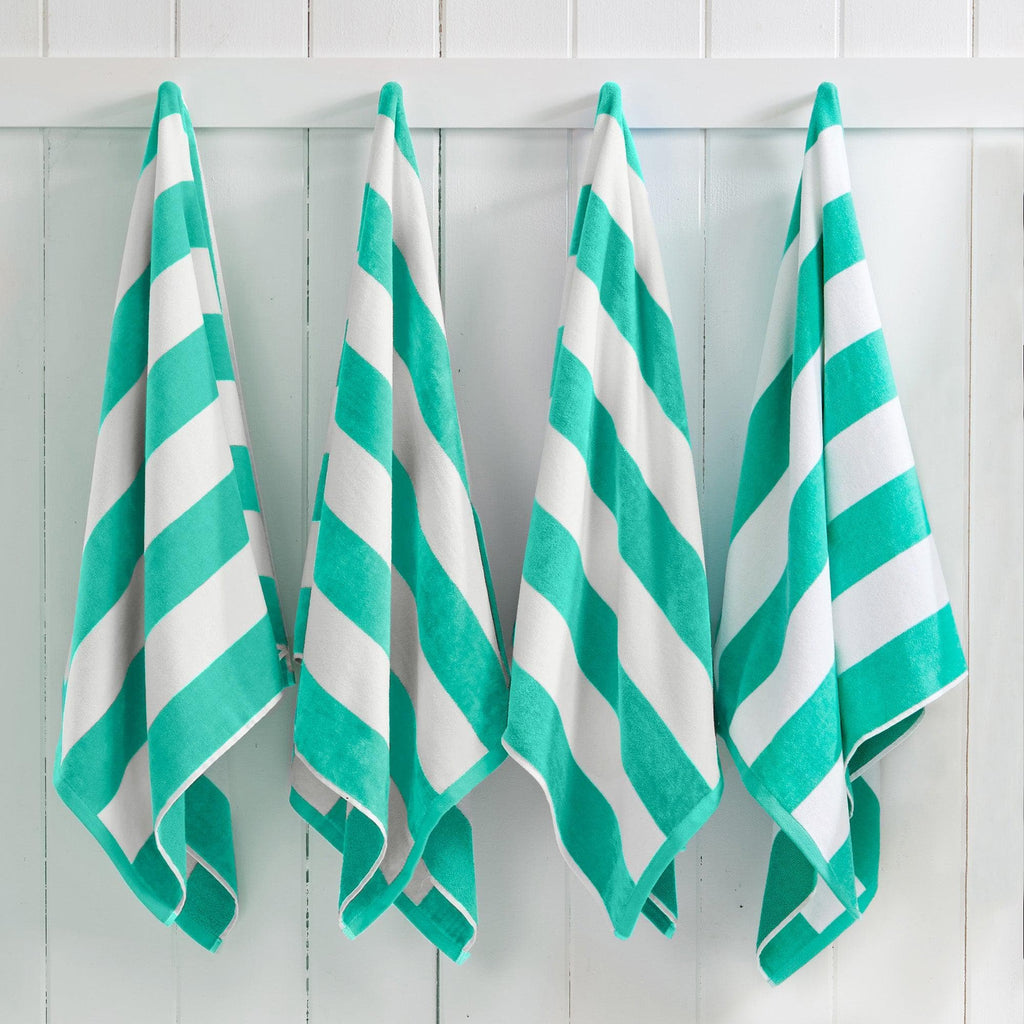 Elegant Cotton Velour Cabana Stripe Beach Towel – Novia Collection