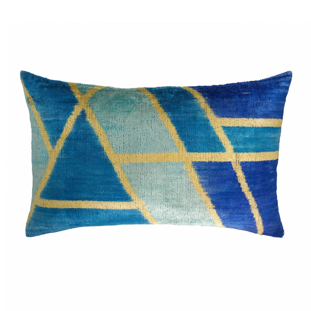 Synergy Silk Velvet Ikat Throw Pillow Cover, 16 x 24