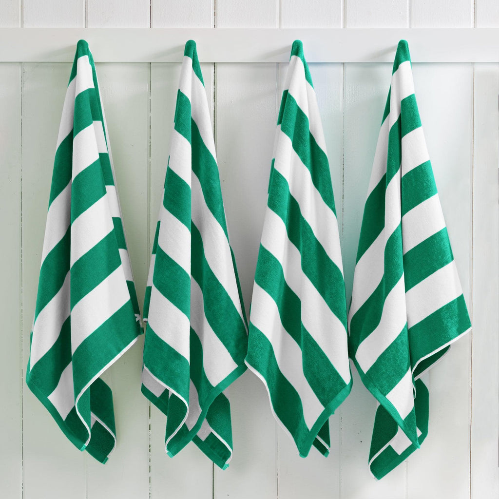 Elegant Cotton Velour Cabana Stripe Beach Towel – Novia Collection