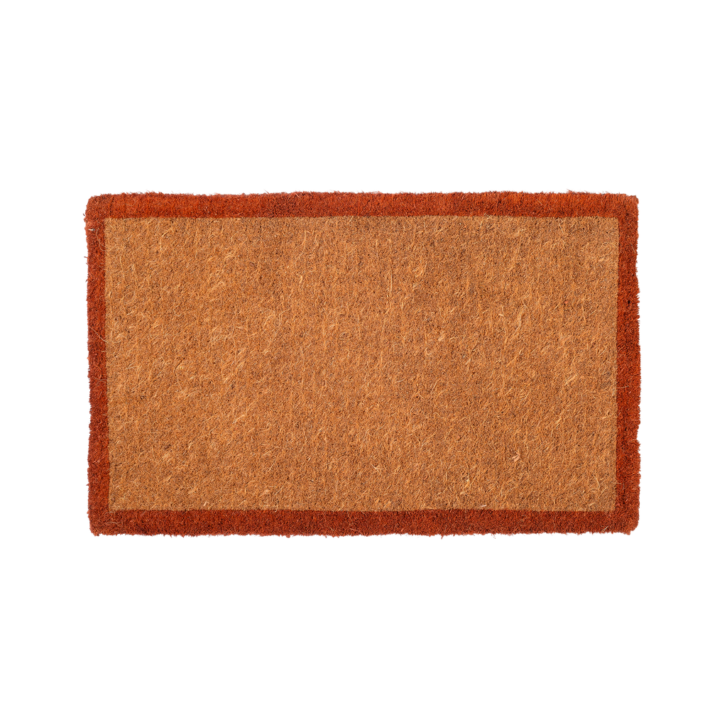 Terracotta Border Natural Coir Doormat
