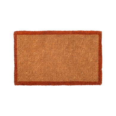 Terracotta Border Natural Coir Doormat