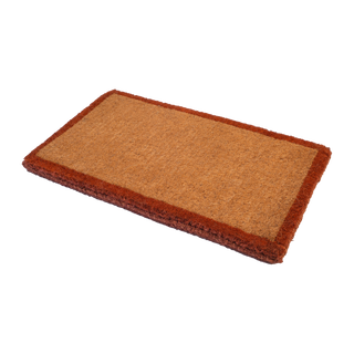 Terracotta Border Natural Coir Doormat