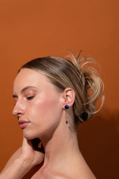 Marina Deep Blue Oval Hoops