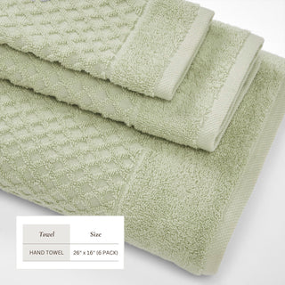 Grayson Cotton Diamond Waffle Weave Bath Towel Set