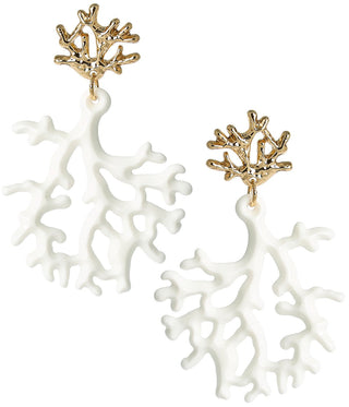 Tula Coral Acrylic Statement Earrings