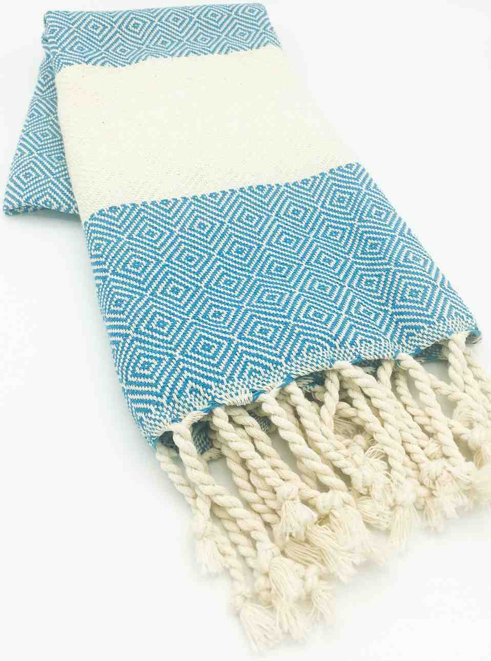 Diamond Hand Towel | Oversized Cotton Diamond Weave Towel