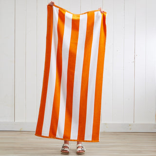 Elegant Cotton Velour Cabana Stripe Beach Towel – Novia Collection