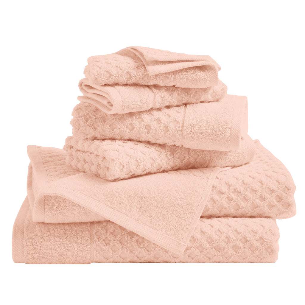 Grayson Cotton Diamond Waffle Weave Bath Towel Set