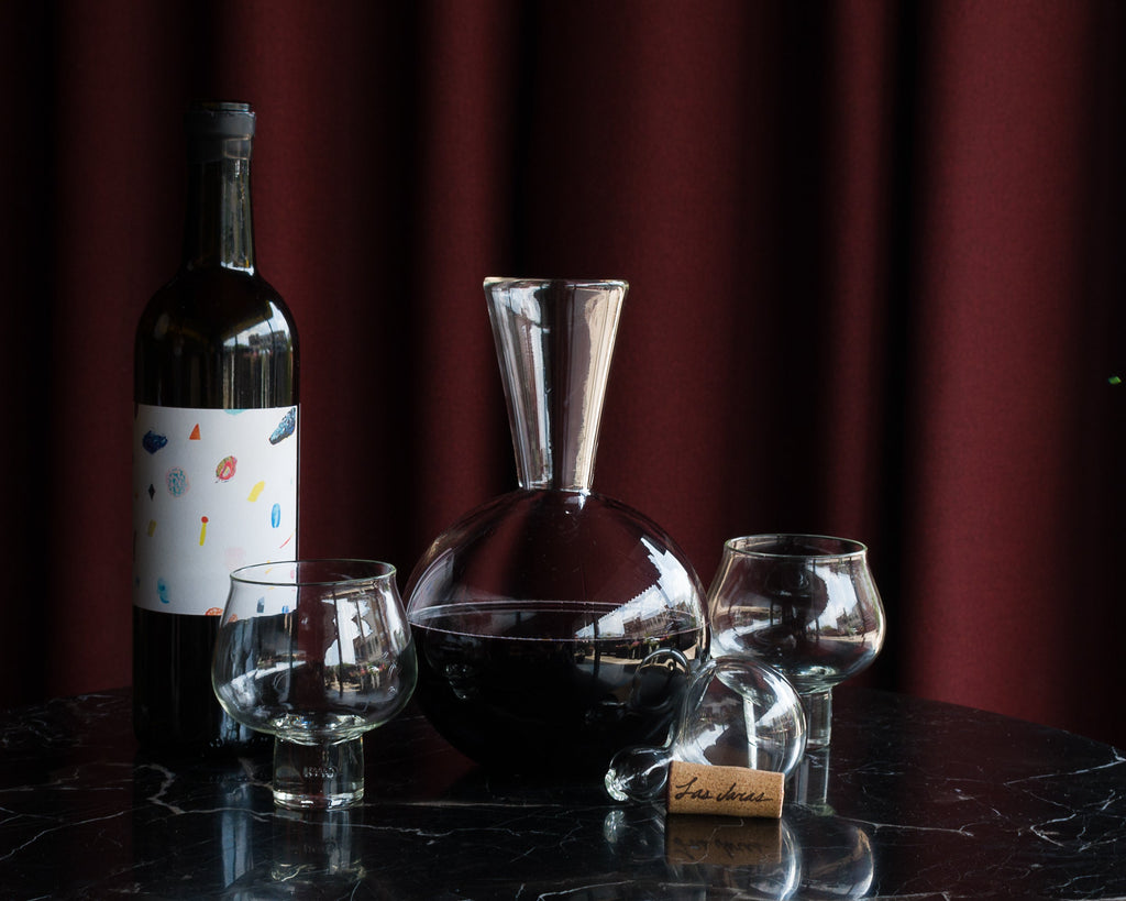 HAAND Livia Carafe – Hand-Blown Glass Wine & Water Carafe