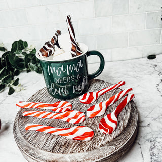 Holiday Edible Sugar Spoons – Peppermint, Cinnamon or Hot Cocoa (Set of 6)