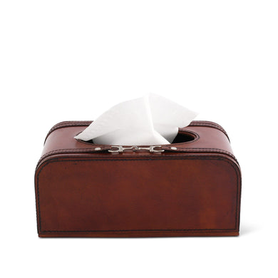 Premium Genuine Leather Bit Tissue Box