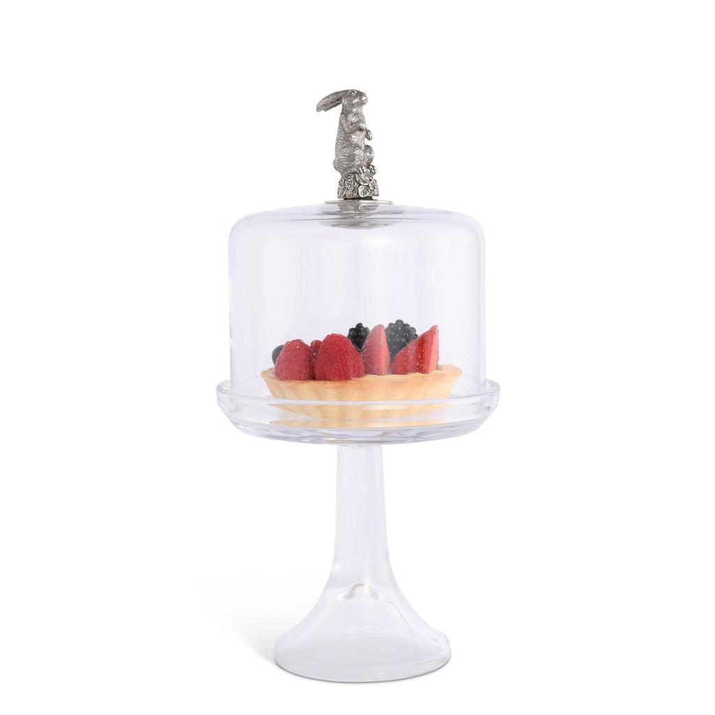 Bunny Glass Covered Cake / Dessert Stand