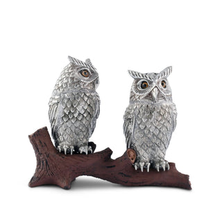 Owl on Log Salt and Pepper Shaker