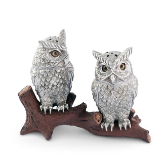 Owl on Log Salt and Pepper Shaker