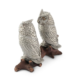 Owl on Log Salt and Pepper Shaker