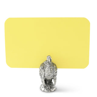 Turkey Place Card Holder | Vagabond House Harvest Pewter Decor