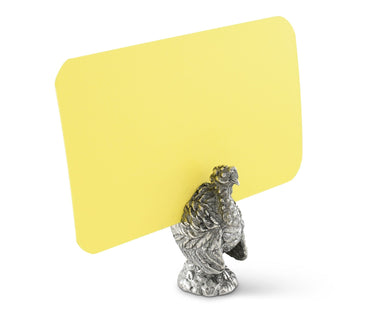 Turkey Place Card Holder | Vagabond House Harvest Pewter Decor