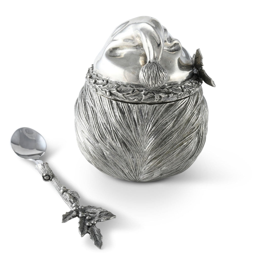 Santa Sugar Bowl | Hand-Painted Holiday Table Decor