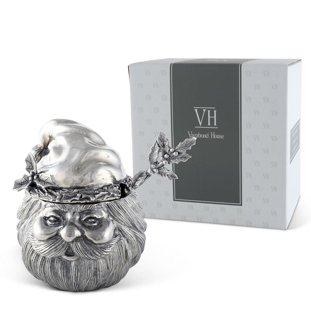 Santa Sugar Bowl | Hand-Painted Holiday Table Decor