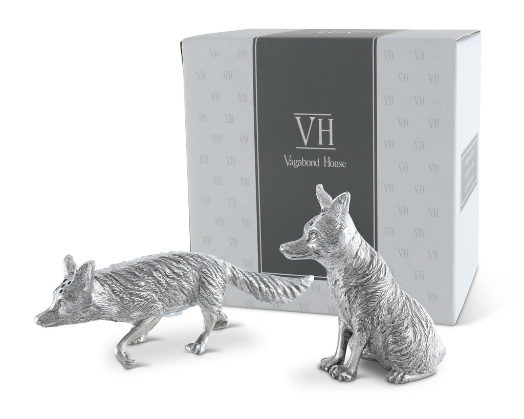 Pewter Foxes Salt & Pepper Set