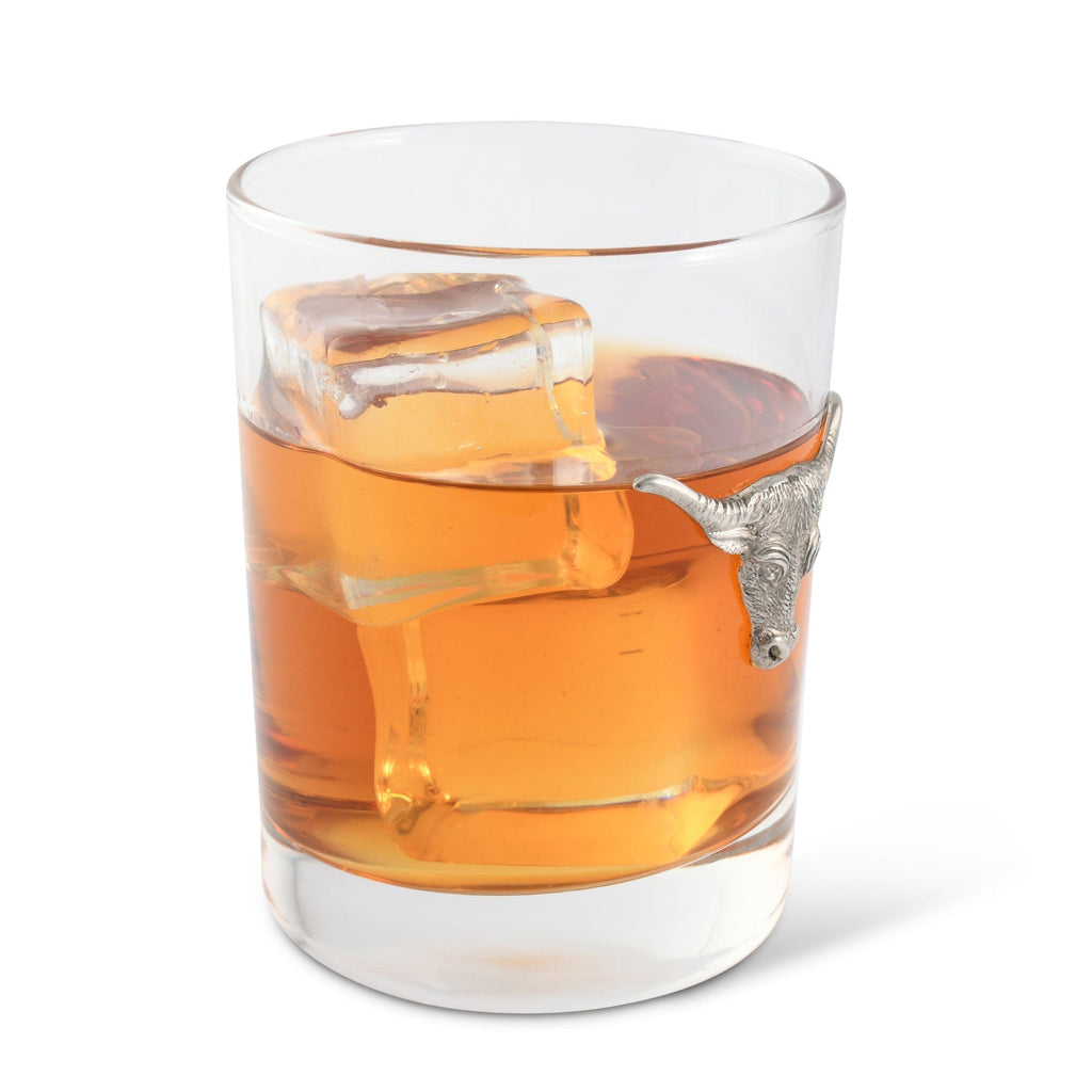 Long Horn Double Old Fashion Bar Glass | Western Frontier Barware