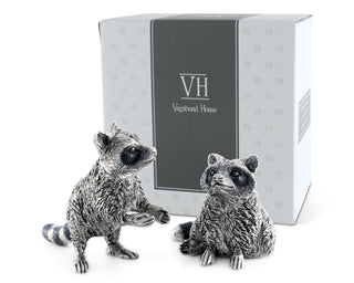 Raccoon Salt & Pepper Set | Vagabond House Woodland Creatures